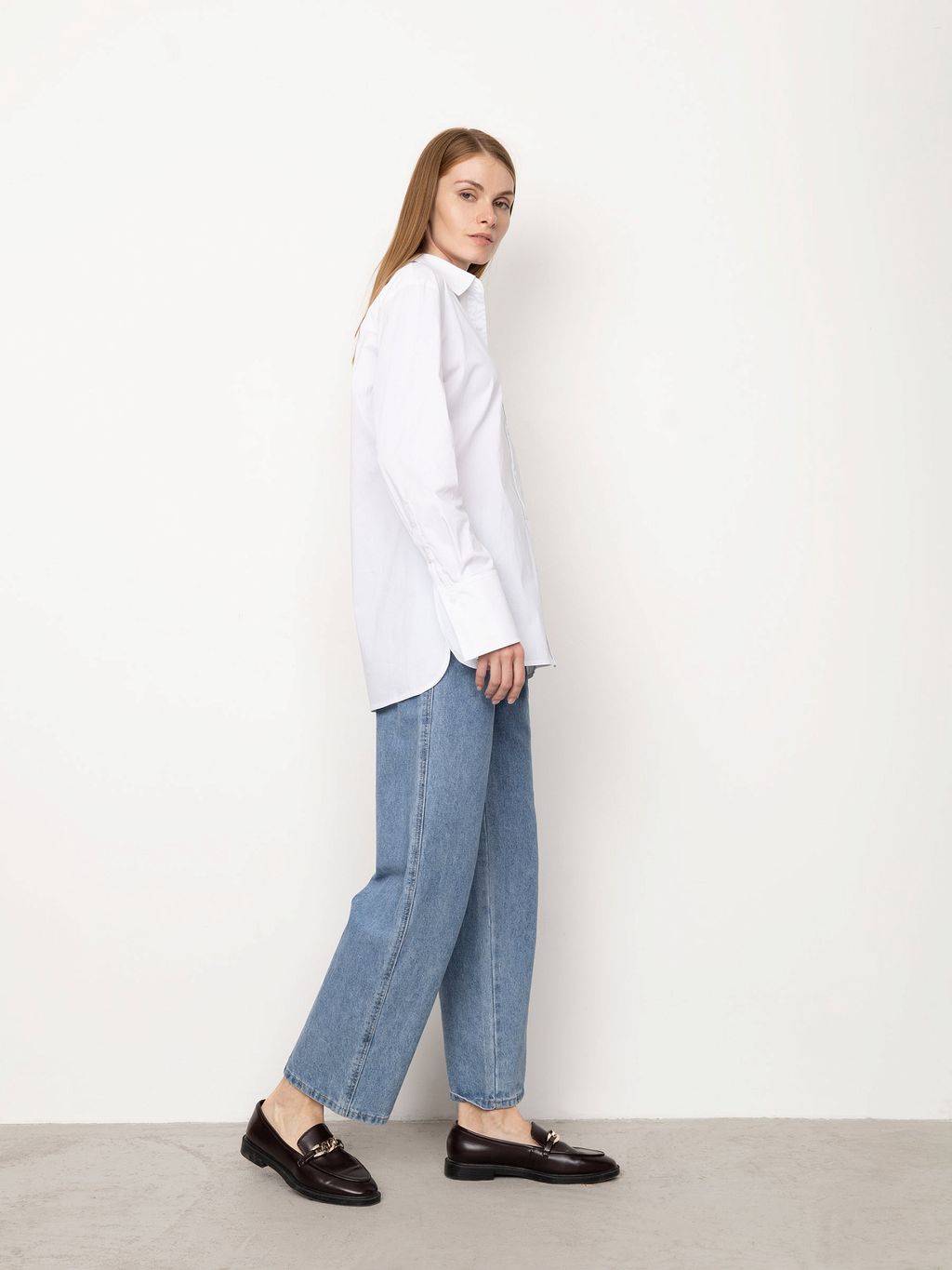 ШОК ЦЕНА - Рубашка однотонная B2795/amina - Emka фото 2