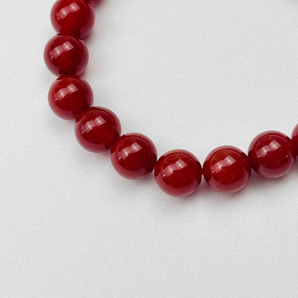 Браслет из Сердолика со вставкой 16,5 см