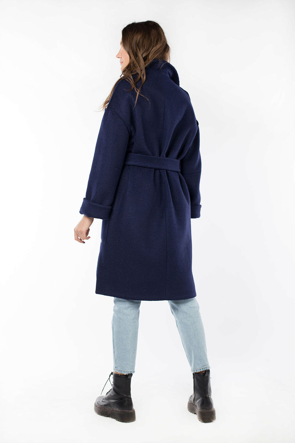 01-09406 Пальто женское демисезонное (пояс) - El podio фото 4