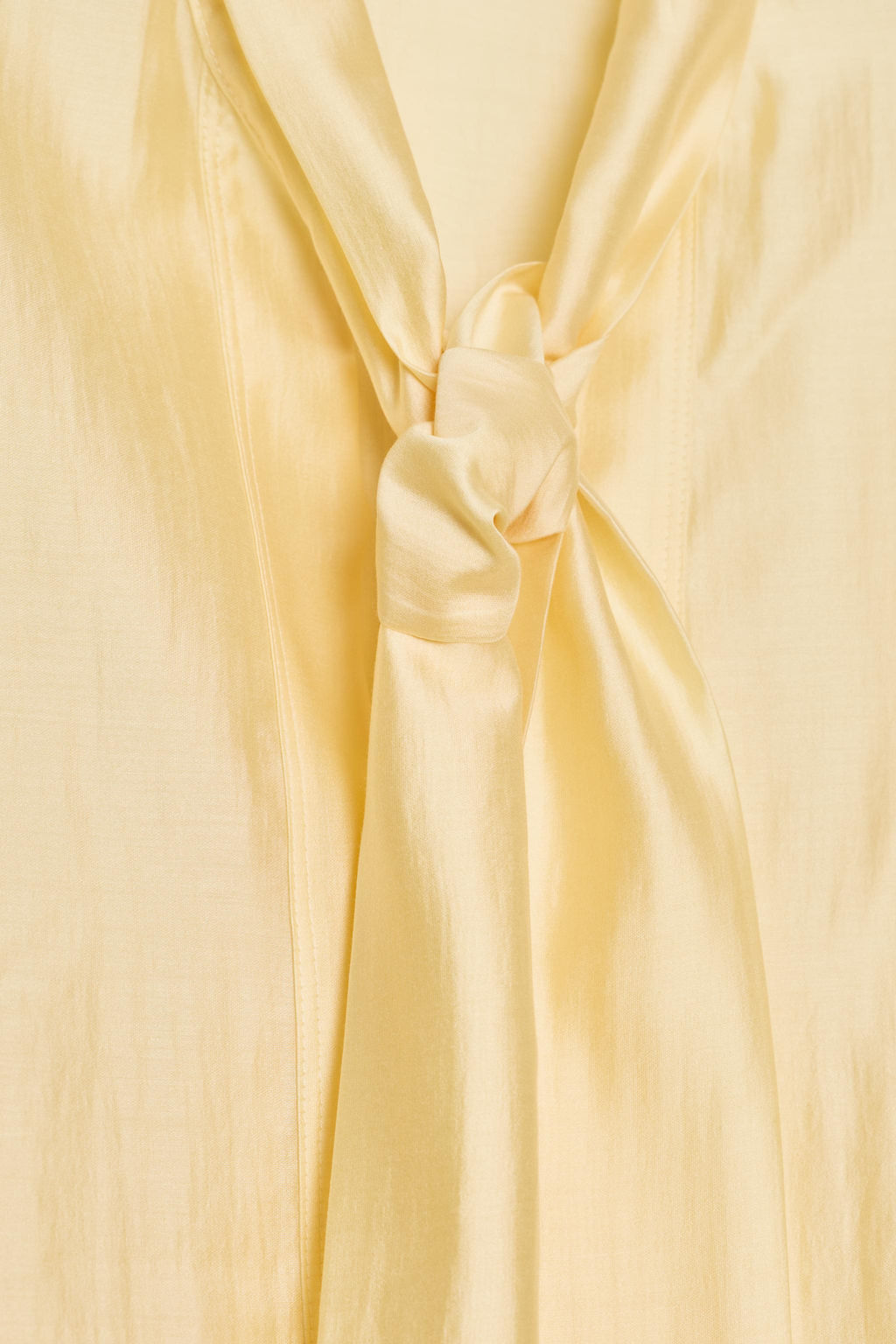 CAMISA SATINADA LAZADAS ZW COLLECTION / Amarillo - Zara фото 7