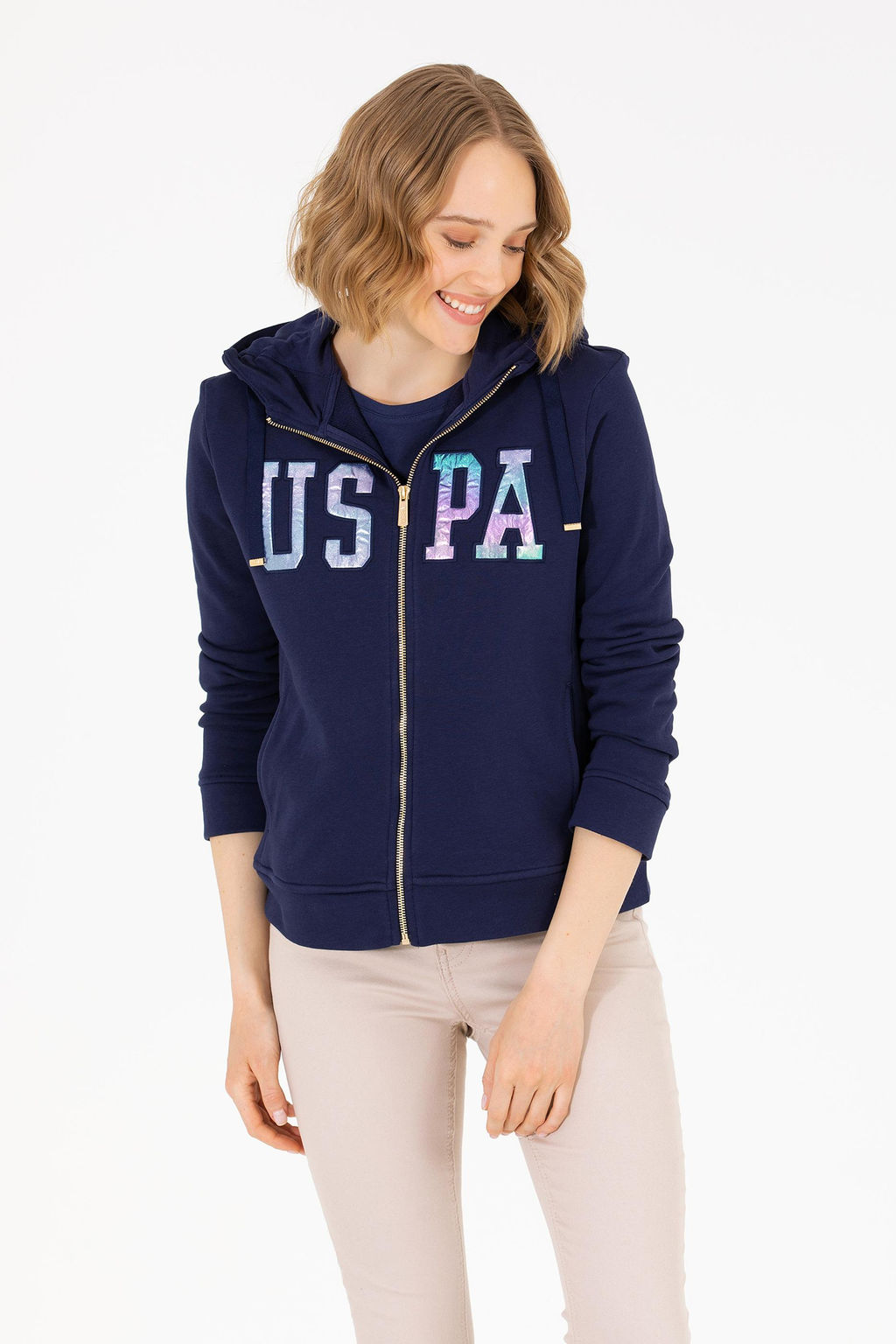 Женская темно-синяя толстовка Basic - U.s. polo assn фото 2