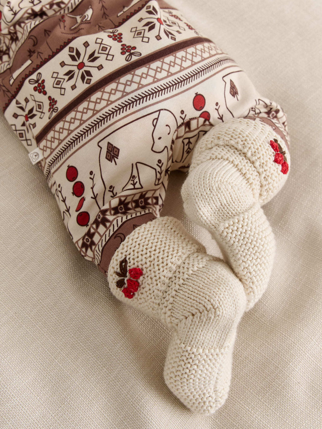 Носки вязаные Ягодки 0+