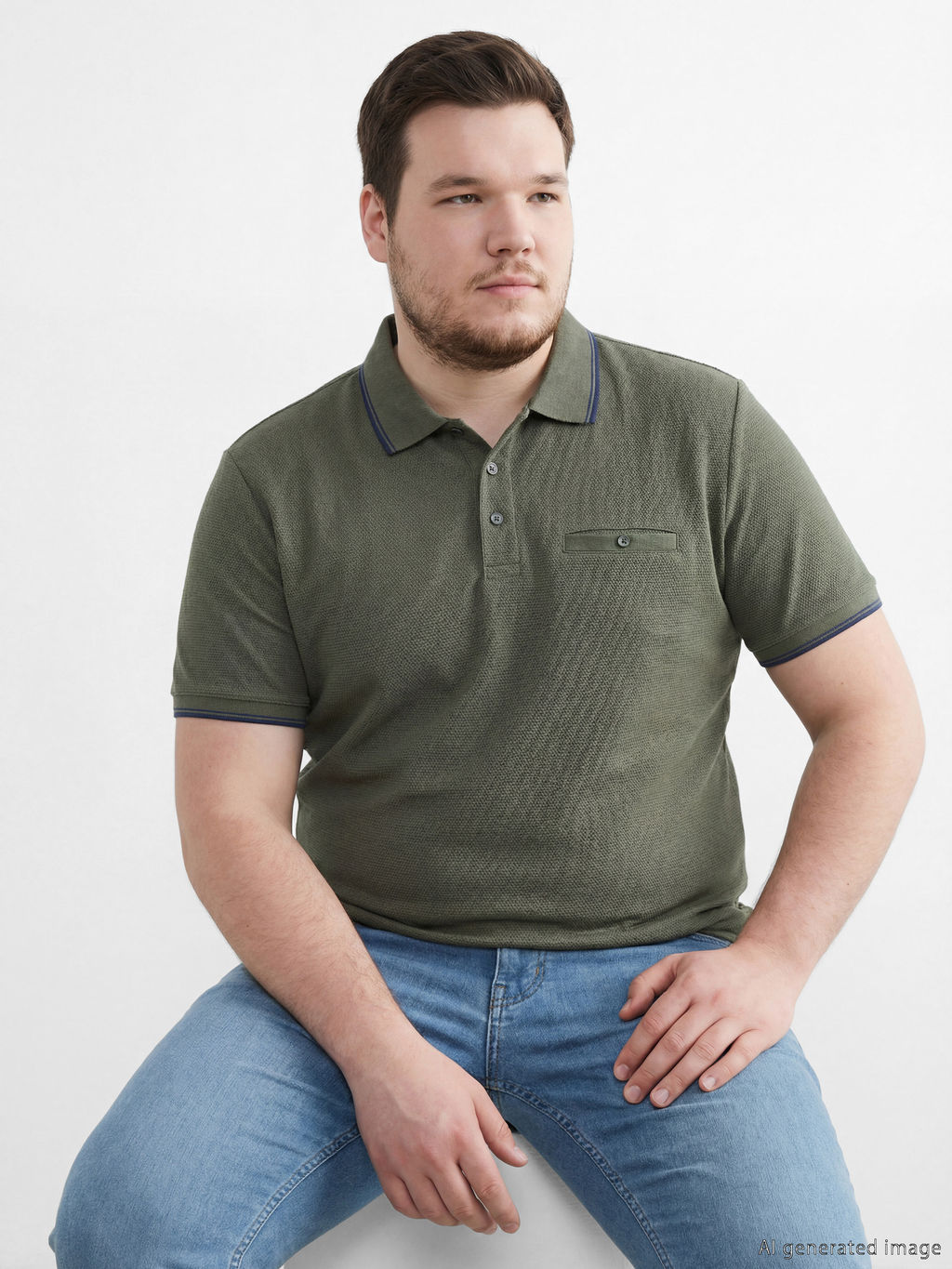 Polo Yaka Erkek Dokulu Ti??rt