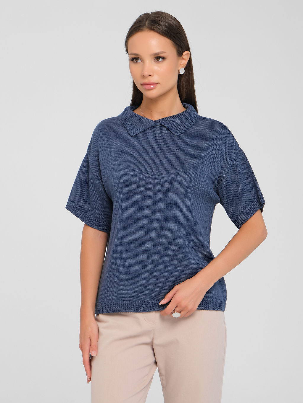 Джемпер вязаный с воротником - Stilla фото 4