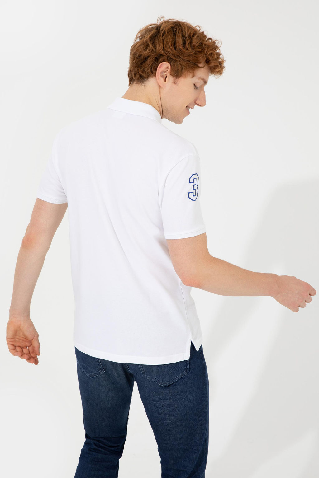 Мужская белая базовая футболка - U.s. polo assn фото 5