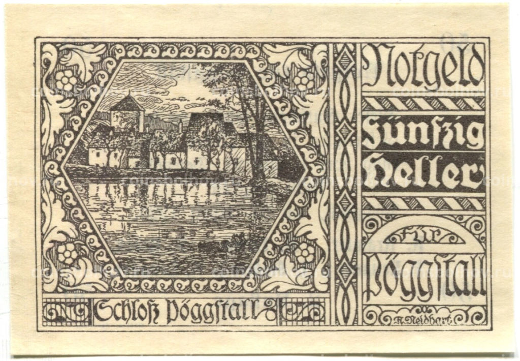 50 геллеров 1920 года Австрия Пёггшталь (нотгельд)