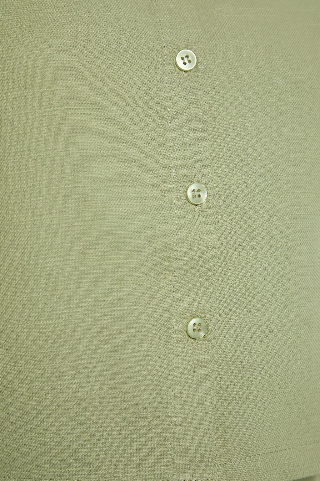 Yesil Dokuma Keten Gorunumlu Gomlek Sort Plaj Tak?m TBESS24AU00054 - Trendyolmilla фото 8