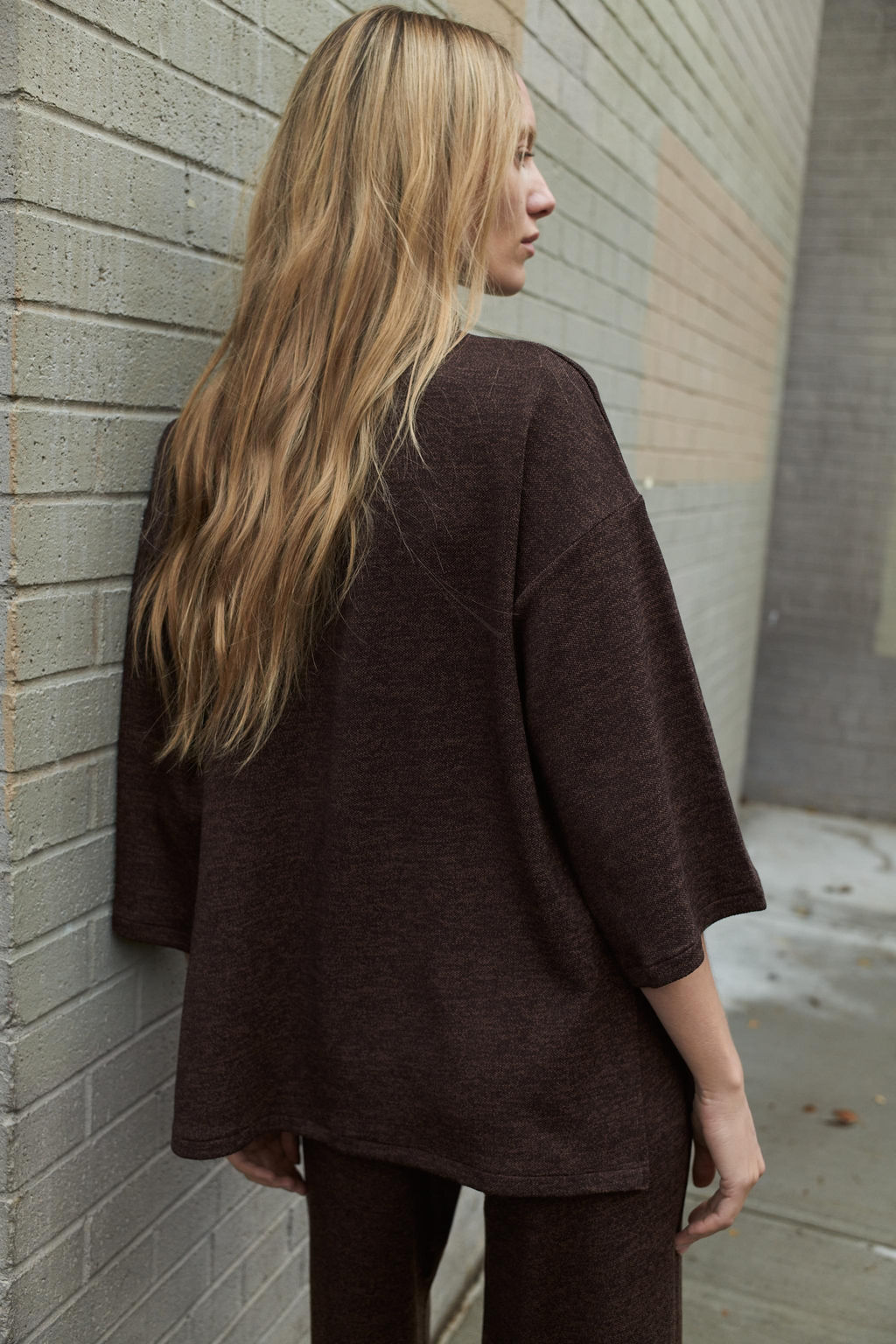 HIGH NECK PIQU_ T-SHIRT