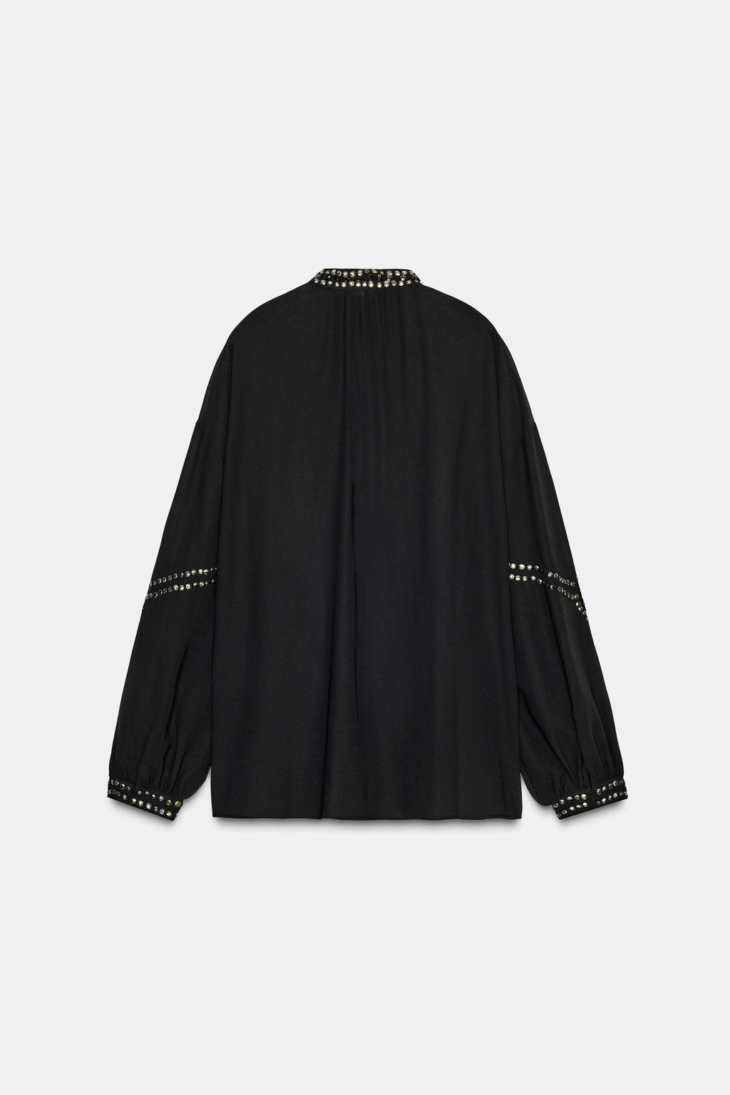 SEMI-SHEER BEADED BLOUSE - Zara фото 8