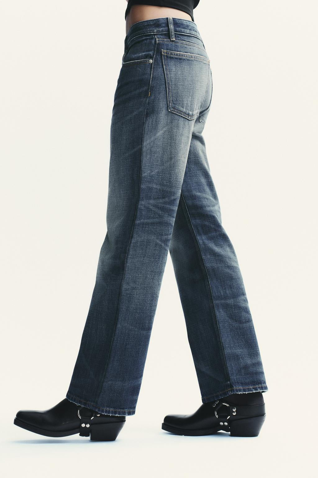 TRF STRAIGHT CROP MID-WAIST JEANS - Zara фото 4