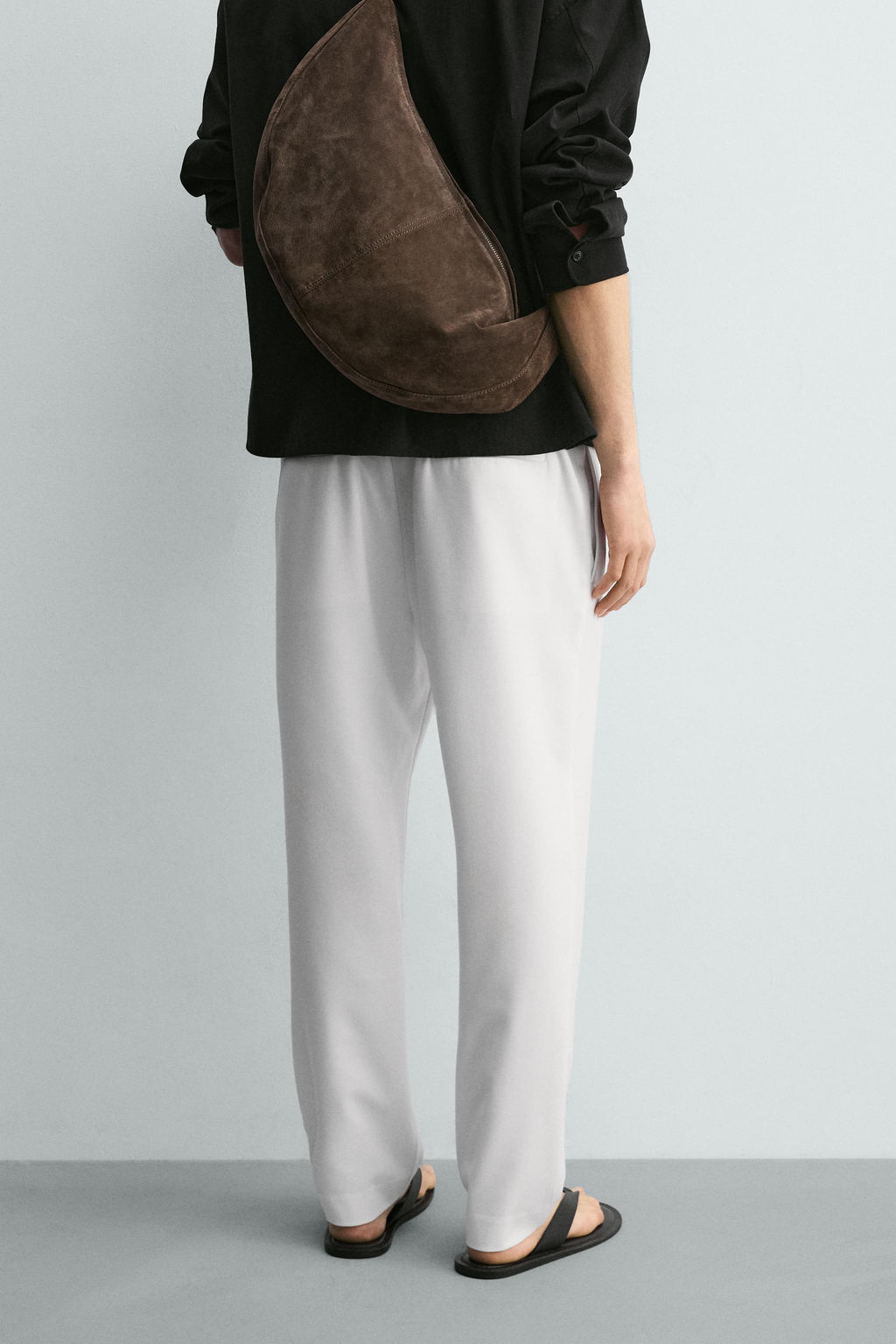 PANTAL?N CINTURA JOGGER CONFORT / Blanco - Zara фото 3