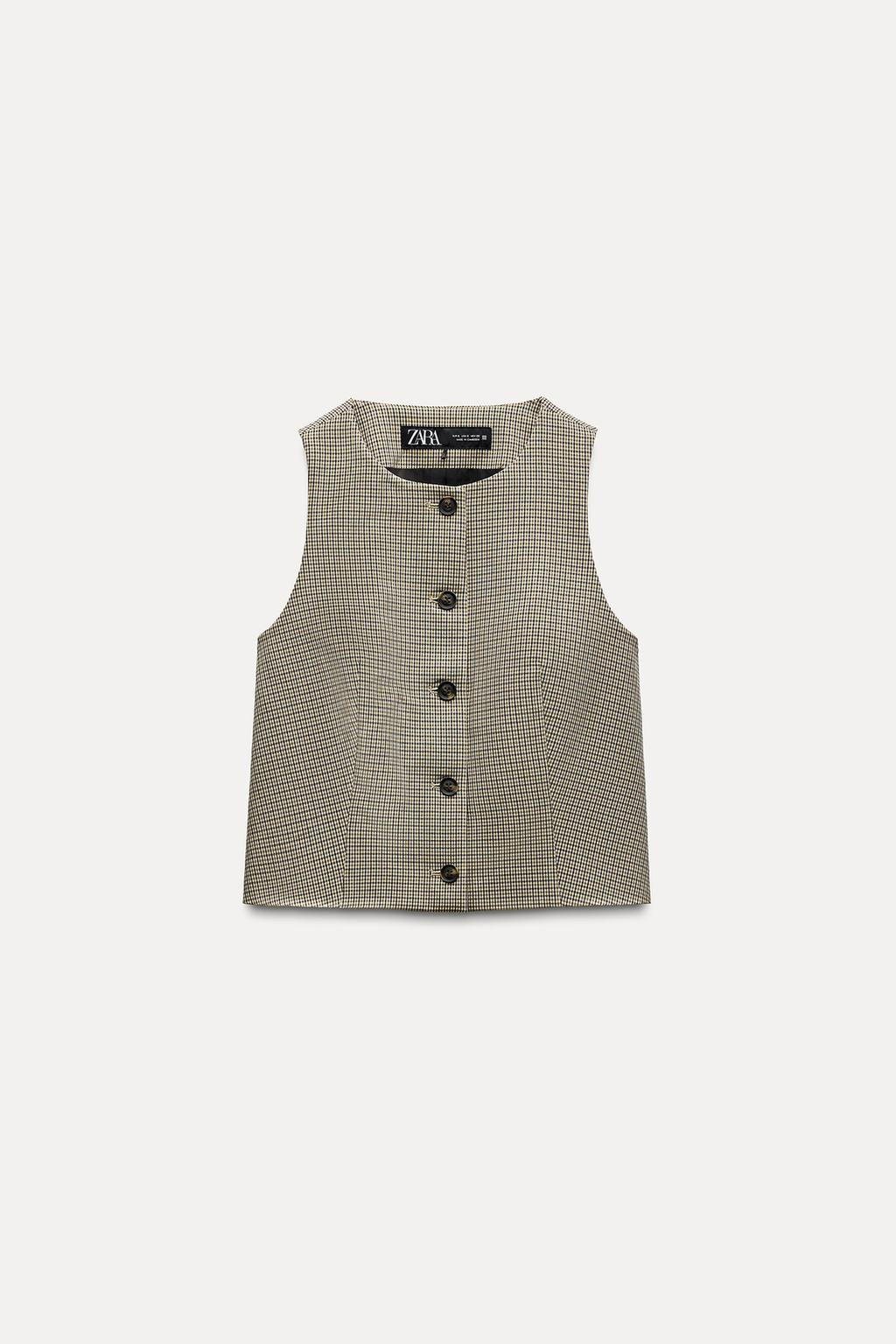 CHECK WAISTCOAT - Zara фото 4