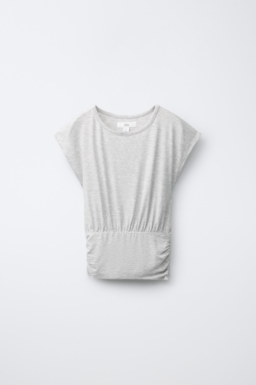CAMISETA FLUIDA FAJ?N / Gris vigor? - Zara фото 2