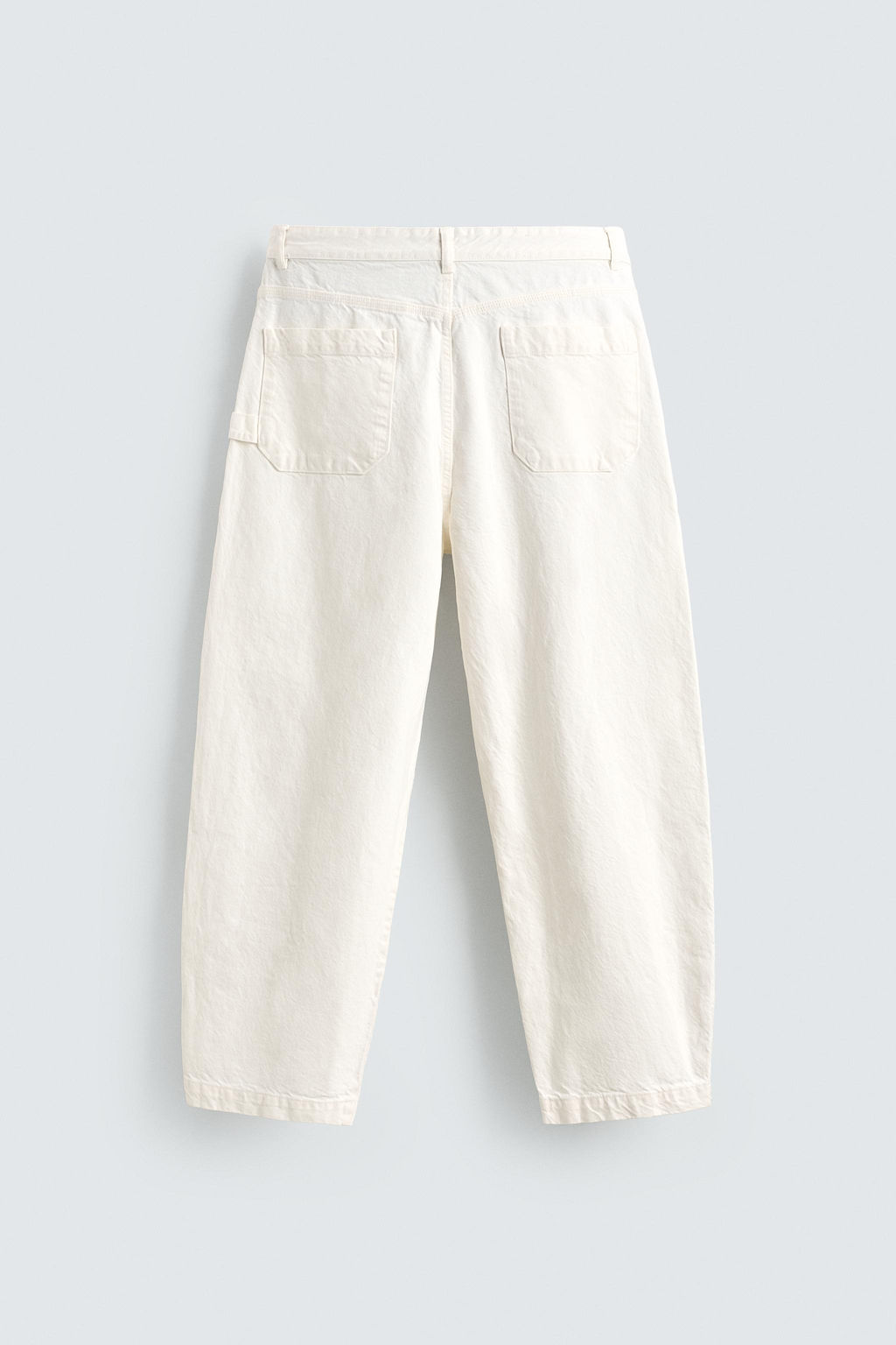PANTAL?N CARPINTERO RELAXED FIT / Blanco roto - Zara фото 8
