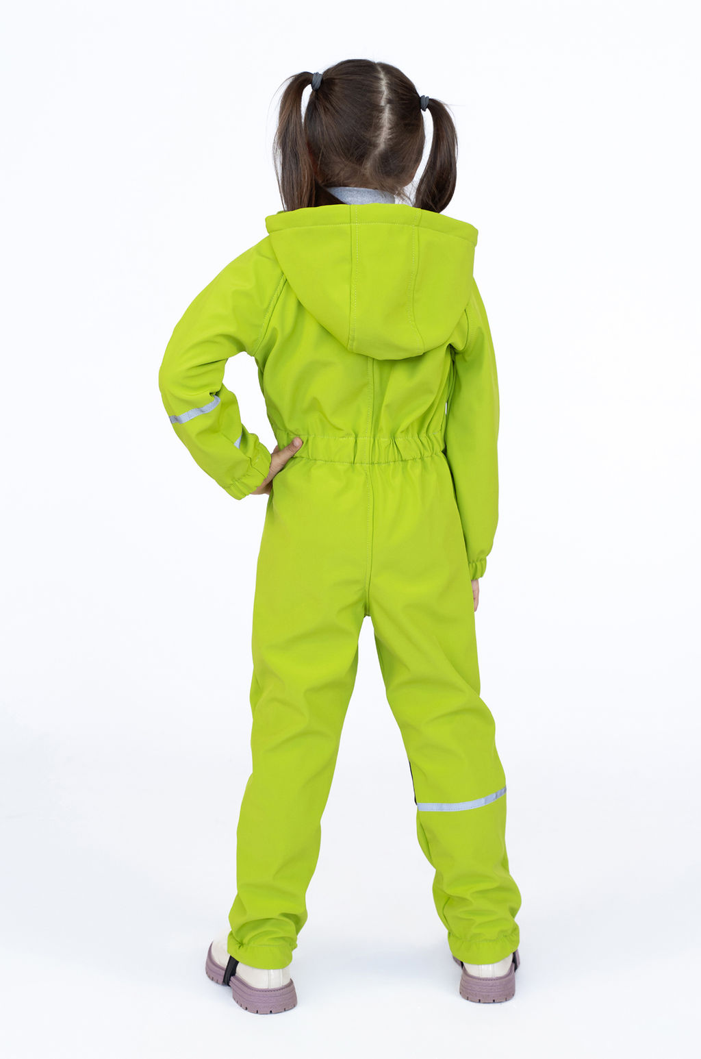 Комбинезон демисезонный из софтшелла зеленый - Arctic kids фото 11
