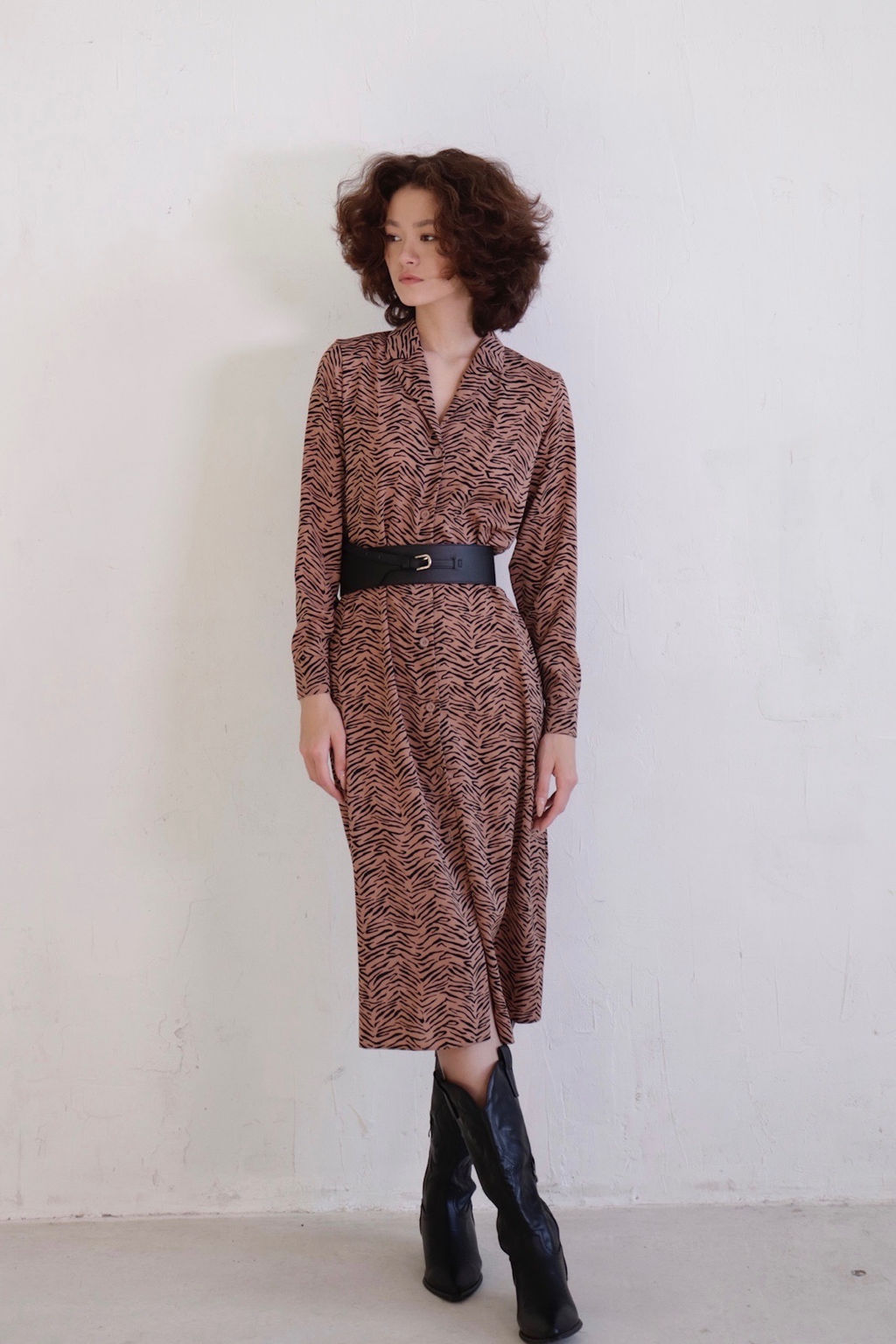 Платье-рубашка с английским воротником принт - Martichelli фото 118