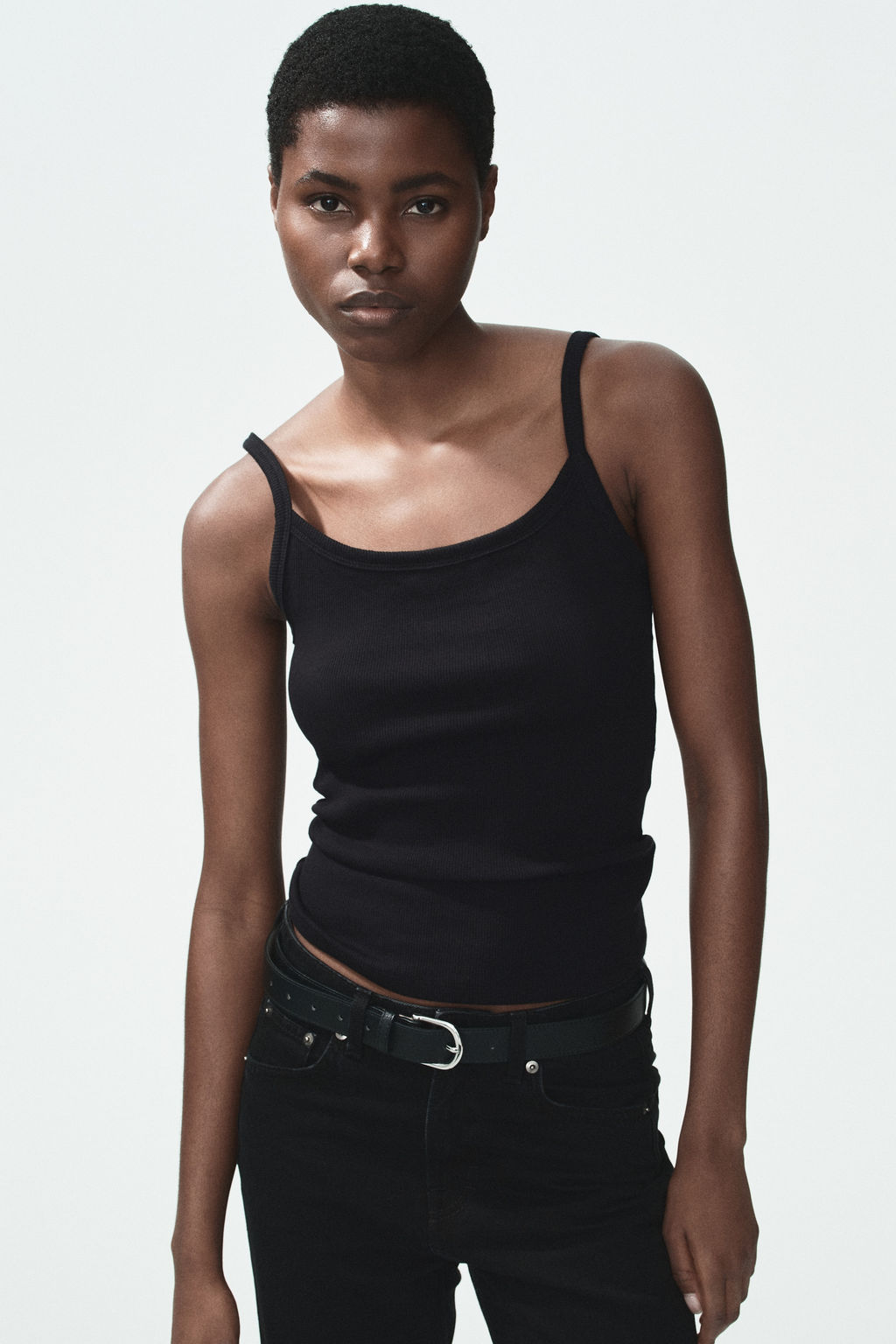 Top de tirantes en algod?n acanalado - H&m фото 8