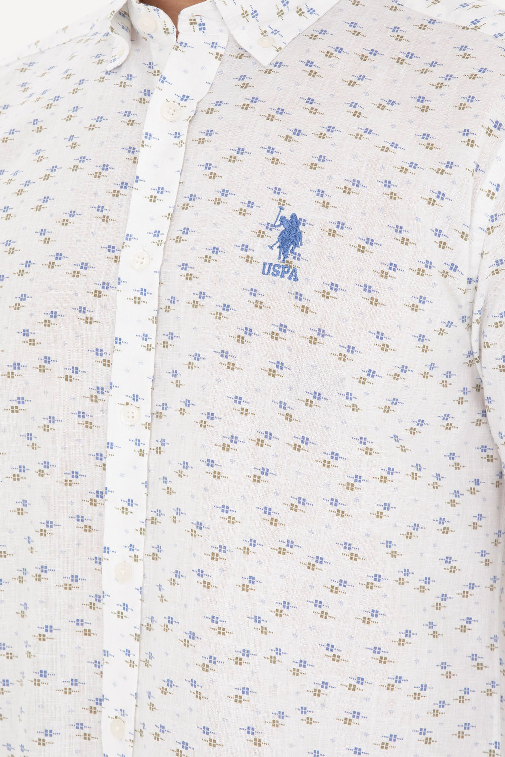 Мужская голубая рубашка с длинным рукавом - U.s. polo assn фото 20