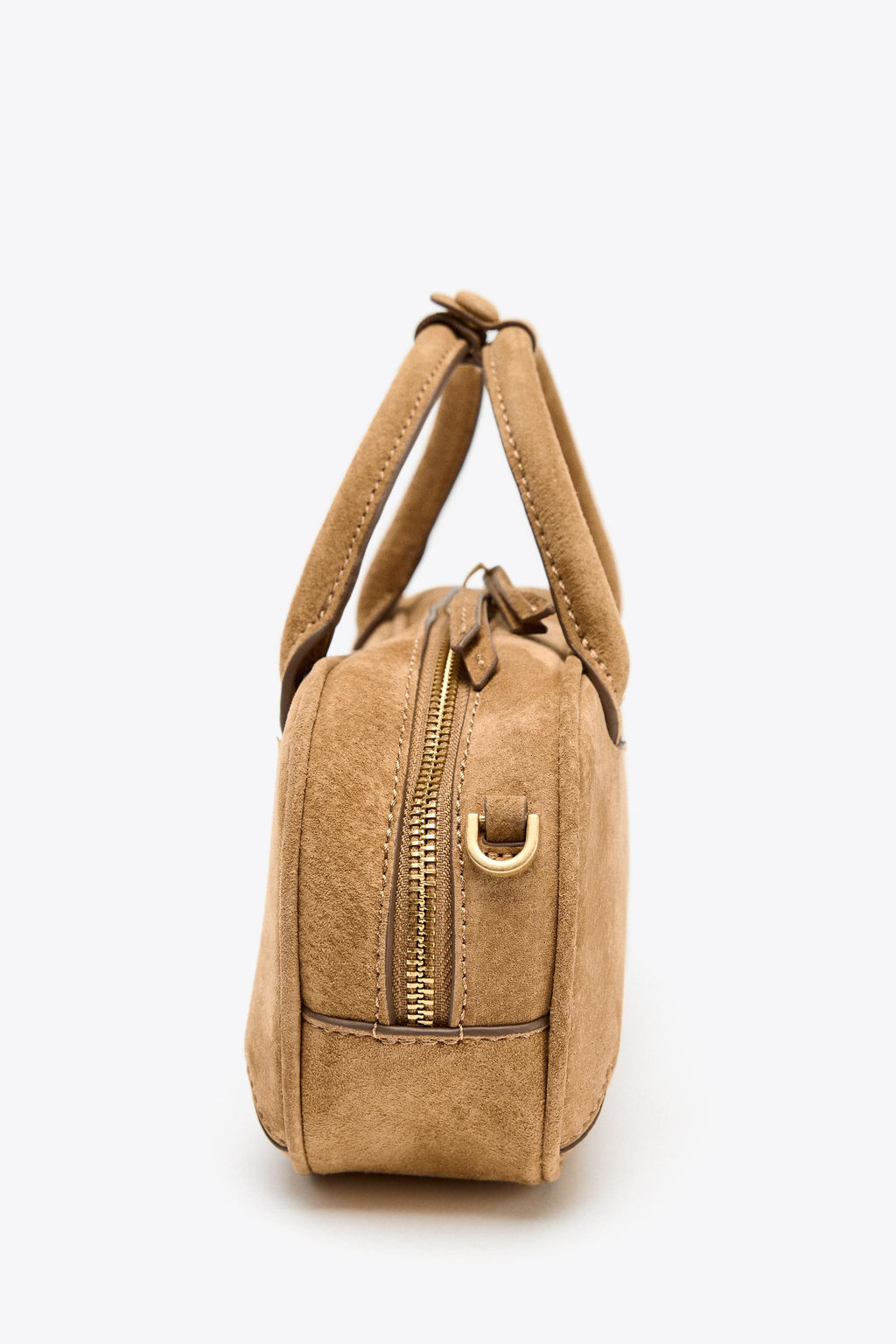 MINI DOUBLE HANDLE SPLIT SUEDE BAG - Zara фото 5