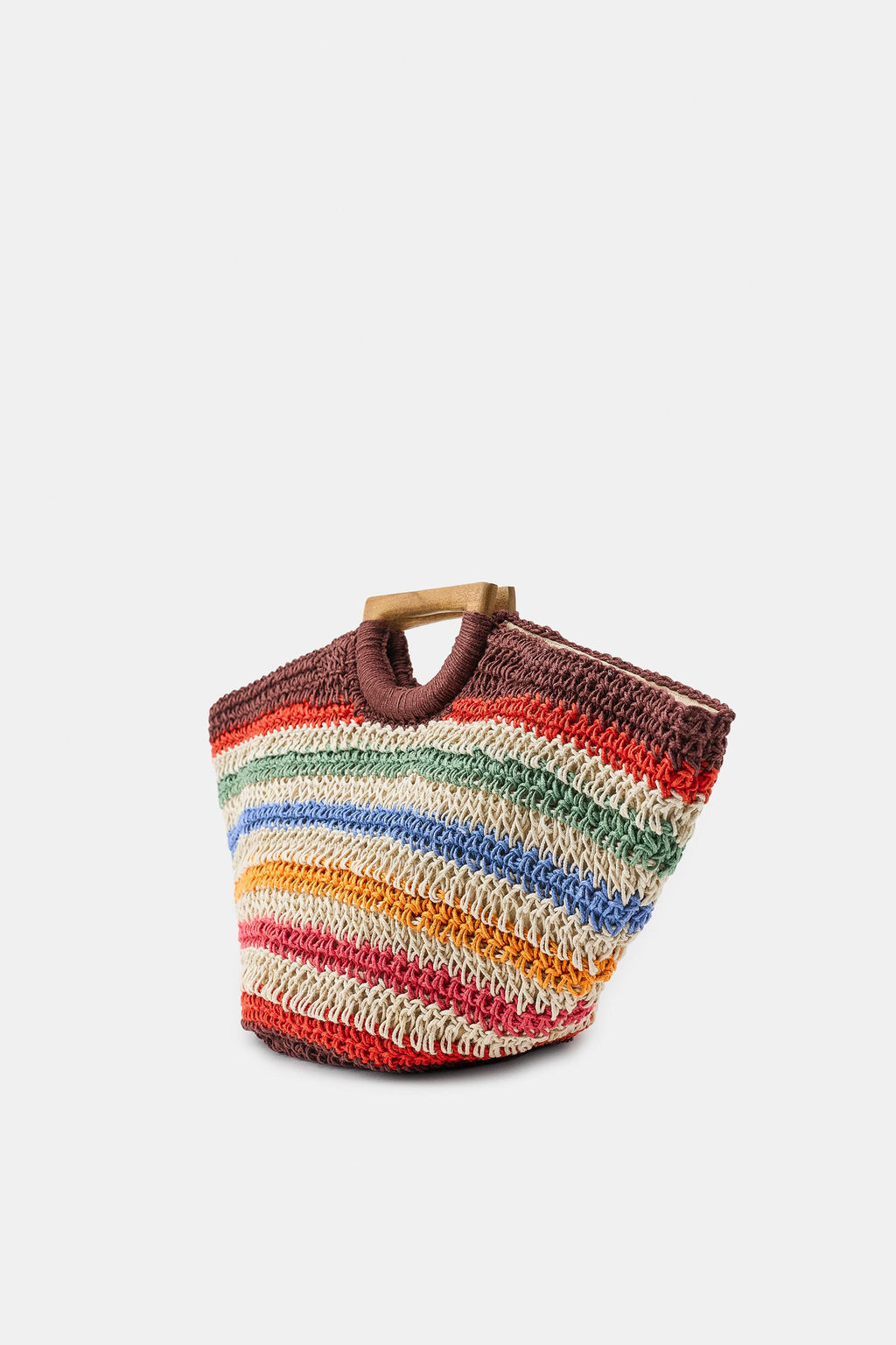 BOLSO CAPAZO YUTE 100% RAYAS / Multicolor - Zara фото 4