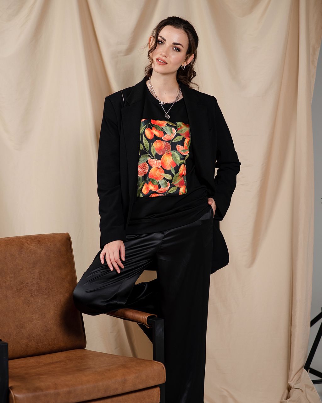 Удлинённый свитшот со вставкой ASTP052, джемпер, футер - Sahar art lab фото 8