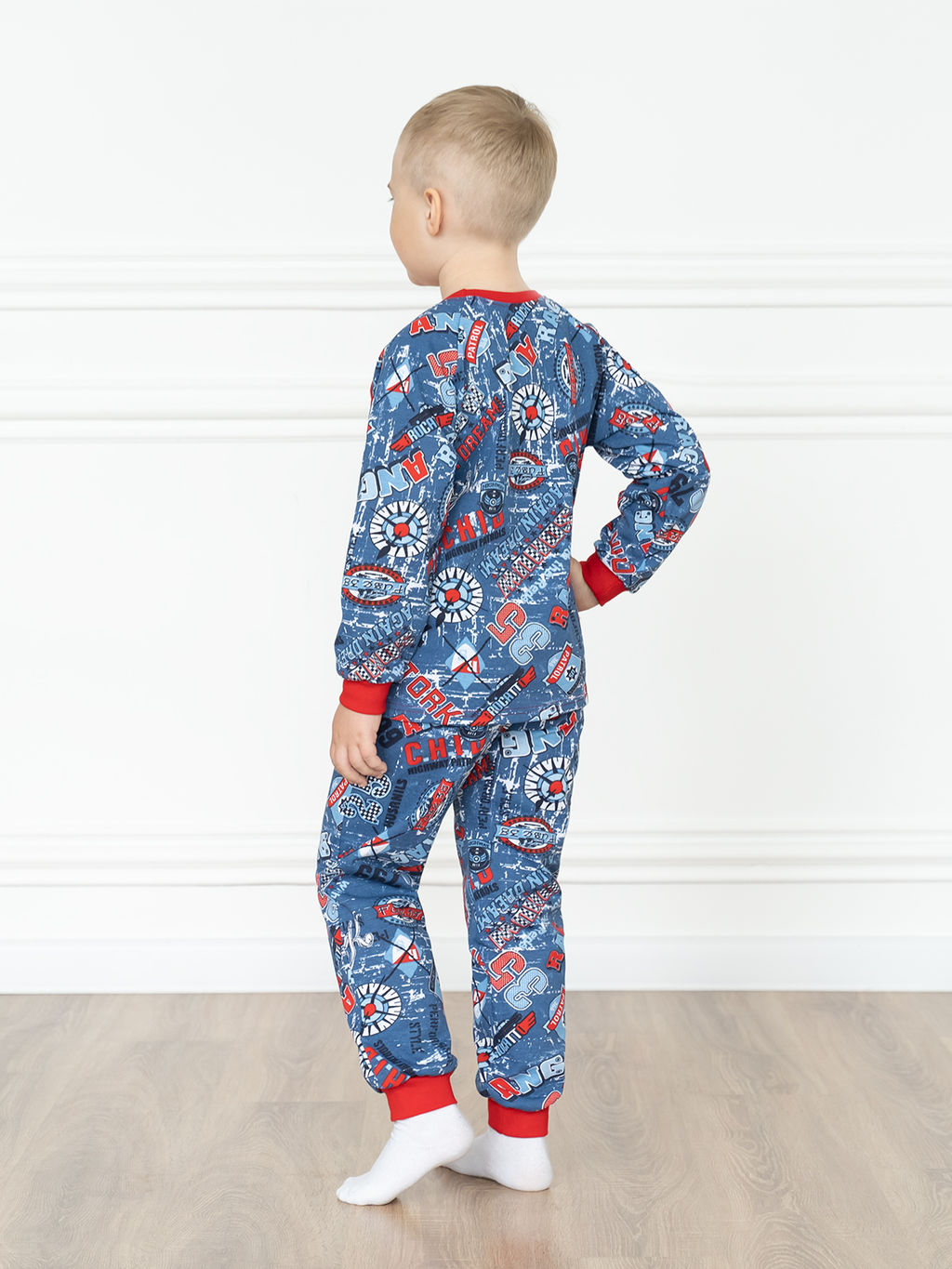 Пижама детская красная принт