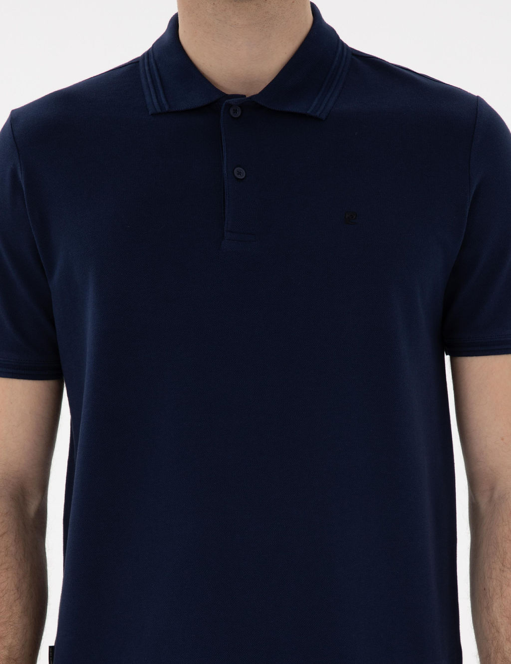 Lacivert Regular Fit %100 Pamuk Polo Yaka Basic Ti__rt