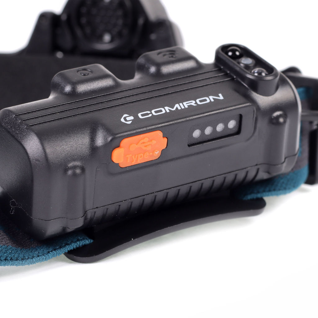 Фонарь налобный спортивный COMIRON OHEAD корпус ABS, IPX5 свет COB 400lm аккум 18650 3.7V 2000 mAh, USB Type-C; индикатор КРАСНЫЙ ава /уп 50/100/ - ГалеонТрейд фото 14