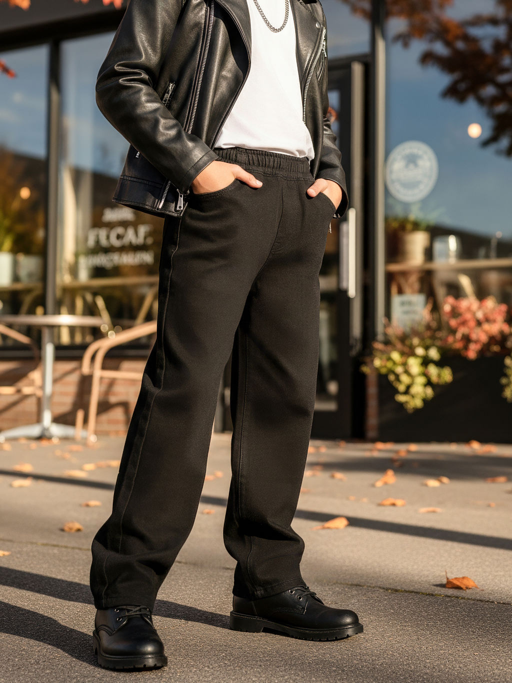 Джинсы-багги утеплённые для мальчиков