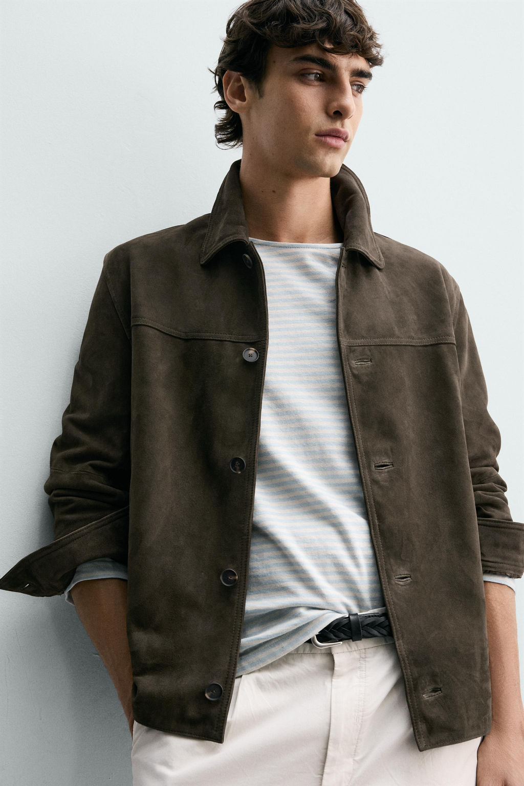 CAZADORA REGULAR FIT PIEL ANTE / Marr?n - Zara фото 6