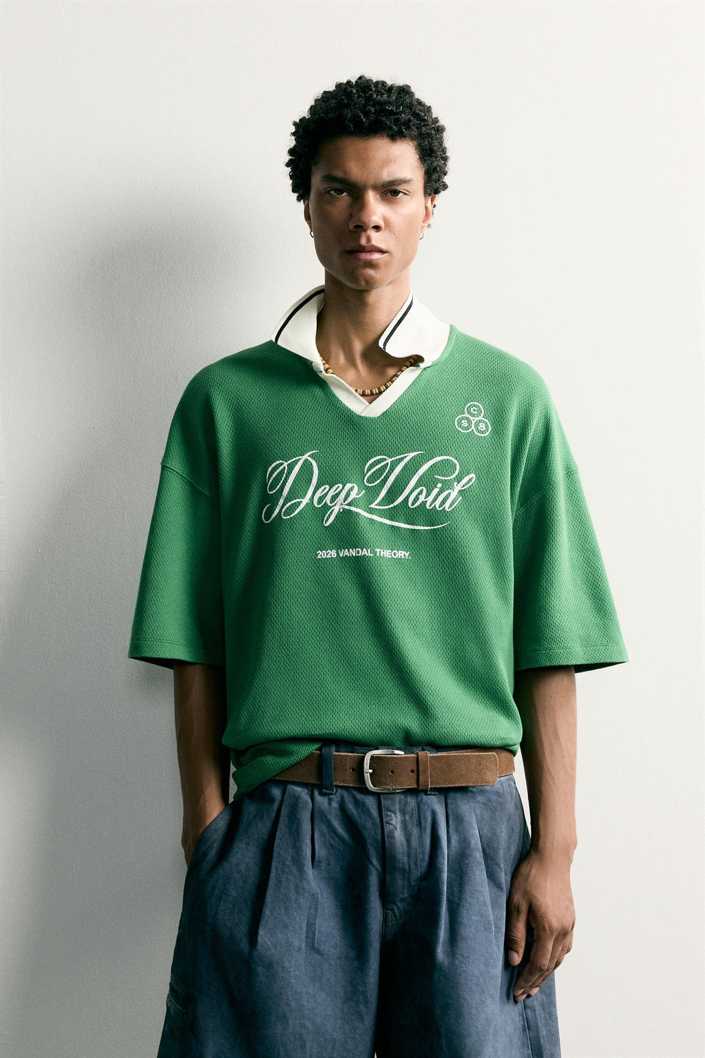 POLO RELAXED FIT F?TBOL RETRO / Verde / Crudo - Zara фото 2