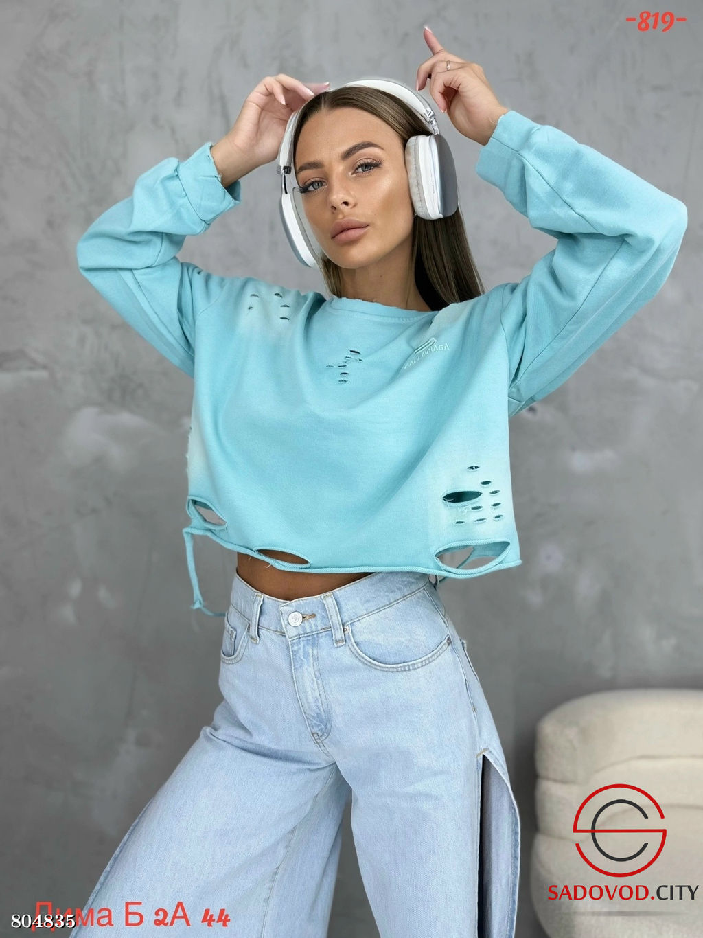 кофта женская с рваным эффектом - Bruno фото 6