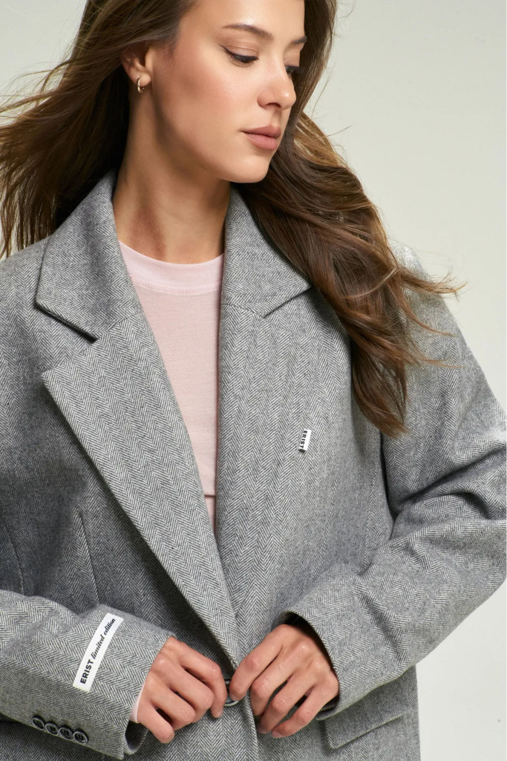 Пальто-жакет "Ёлочка" Grey