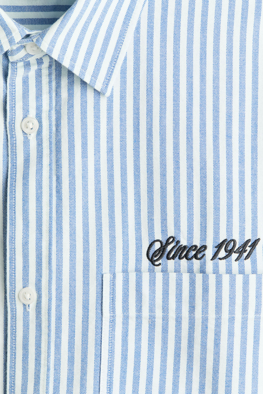 Camisa de algod?n con motivo bordado Relaxed Fit - H&m фото 3