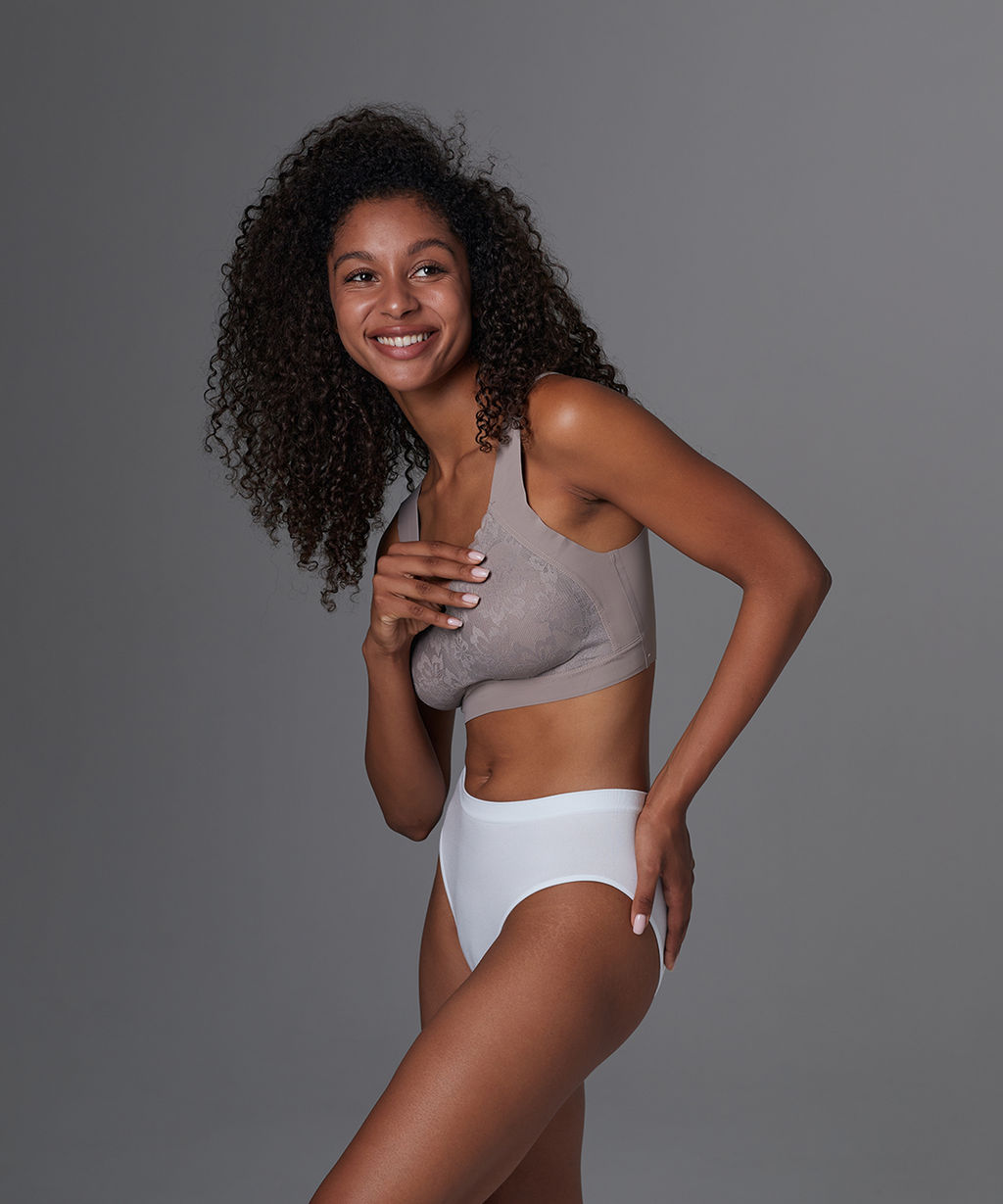 Трусы женские бесшовные с высокой посадкой Vanessa GB-001 полиамид, эластан бежевый размеры S, M, L - VANESSA FOR ME фото 11