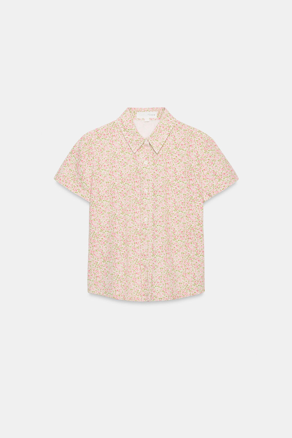 CAMISA MANGA CORTA FLORES / Rosa - Zara фото 7