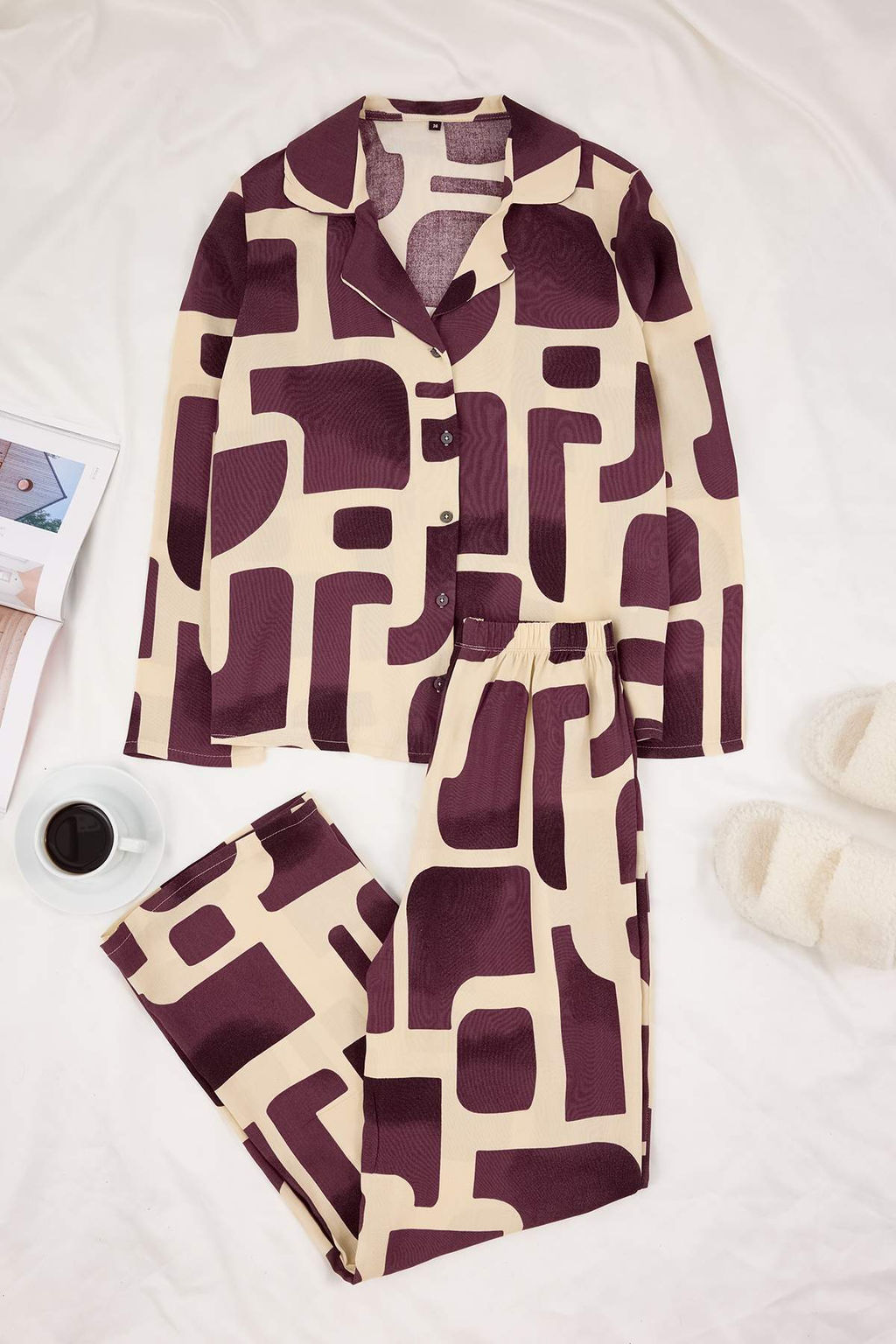 Cok Renkli Geometrik Shally Dokuma Pijama Tak?m? THMSS26PT00001 - Trendyolmilla фото 5