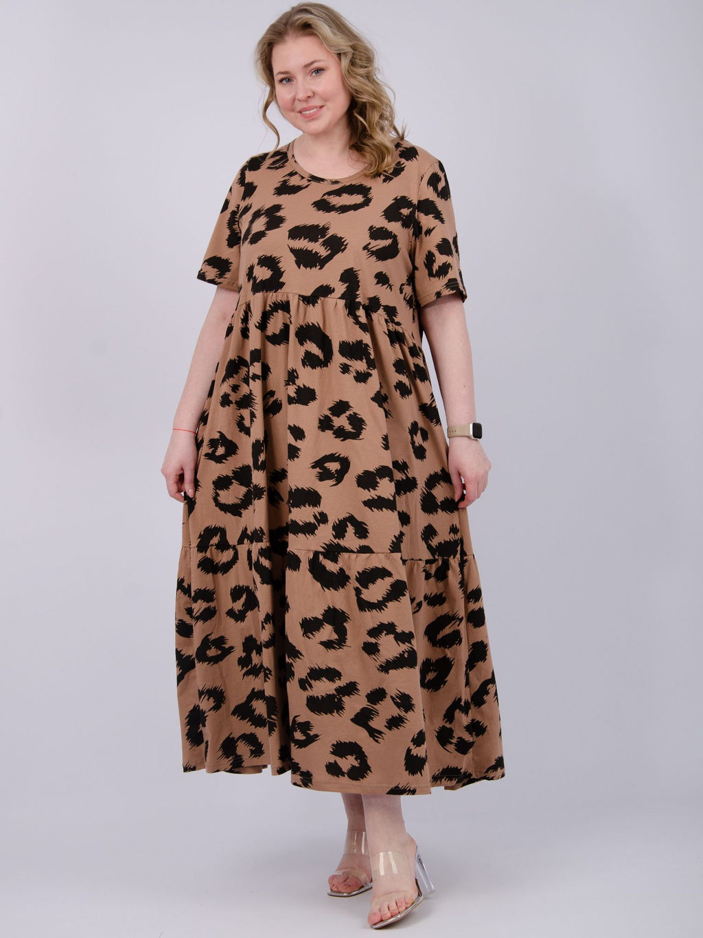 Платье "Диона 7" кофе, трикотаж