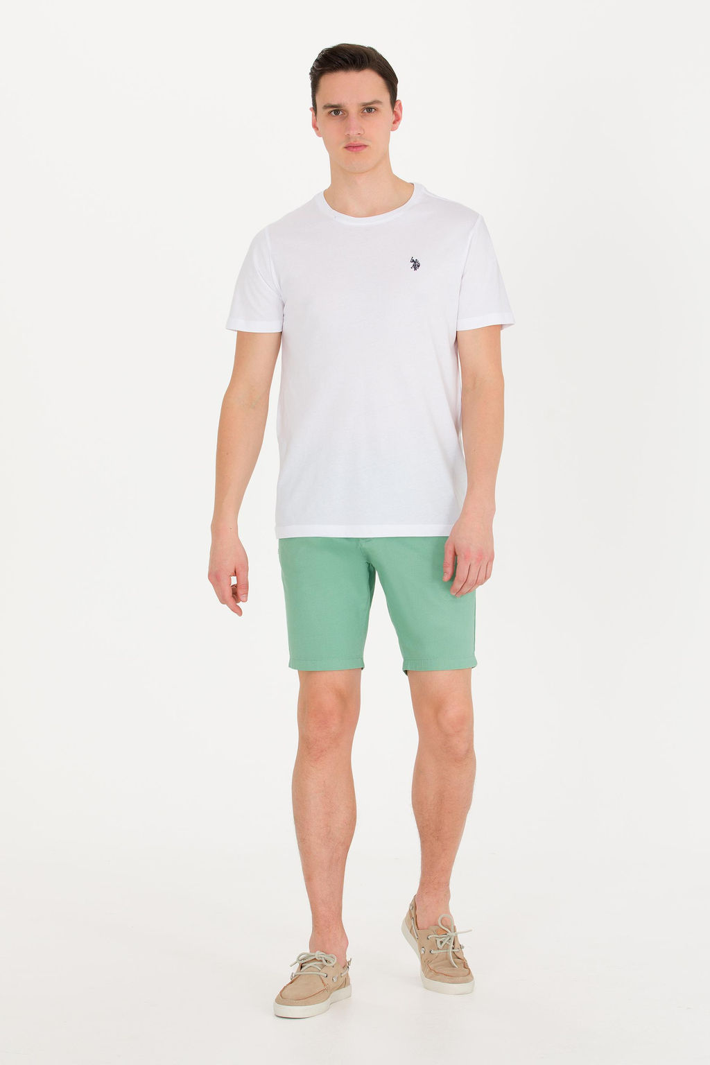 U. S. Polo Assn Мужская белая базовая футболка с круглым вырезом - U.s. polo assn фото 4