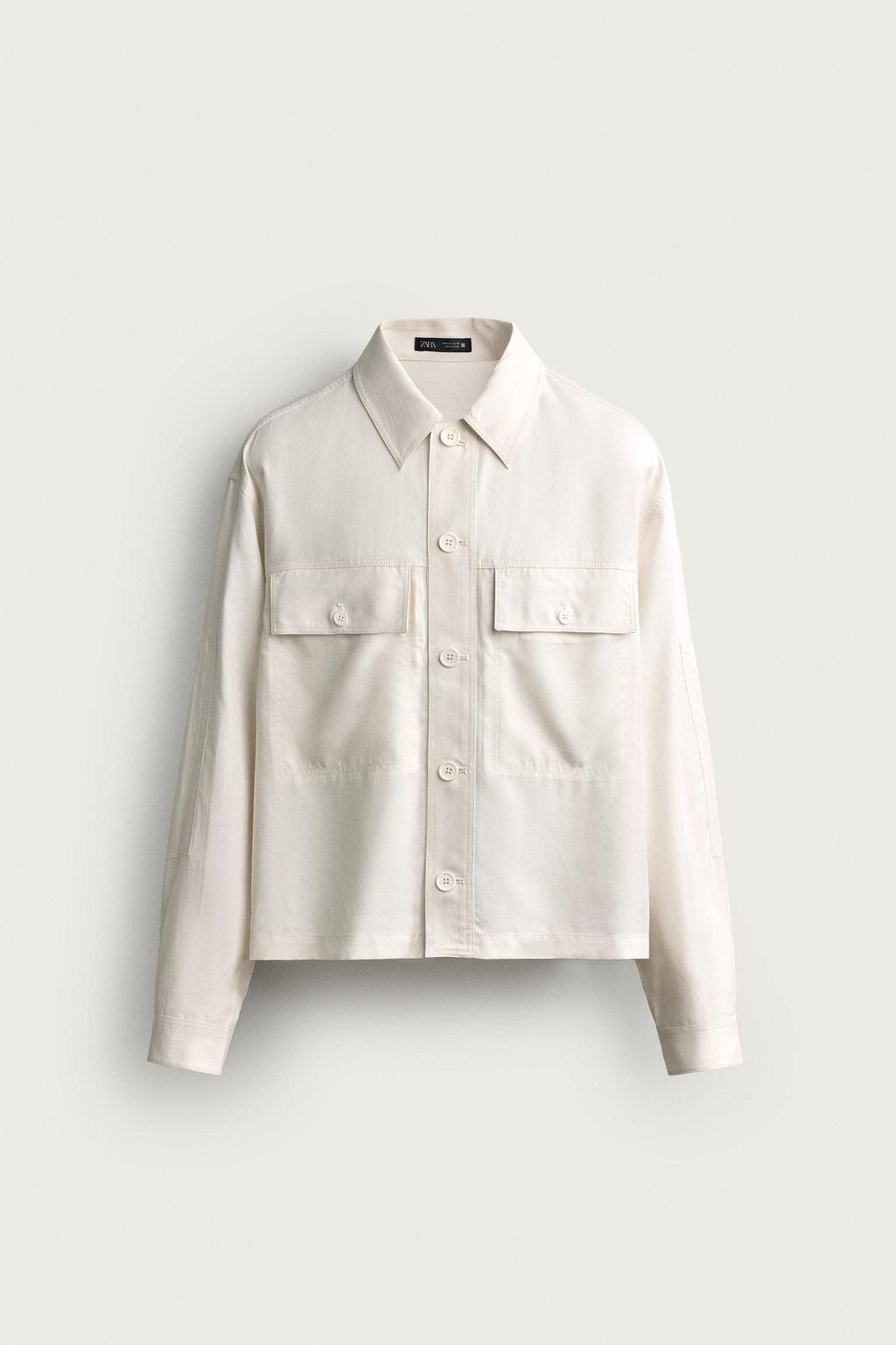 SOBRECAMISA FLUIDA RELAXED FIT / Blanco roto - Zara фото 8