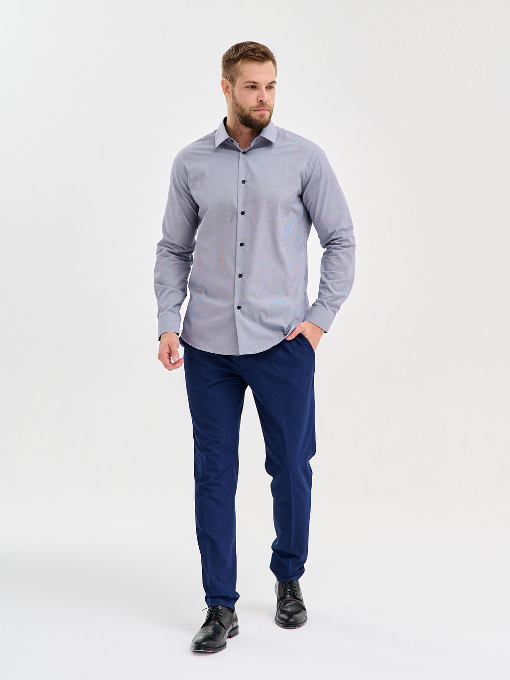 Сорочка мужская длинный рукав GREG 224/231/0962/Z/1p  фото 2