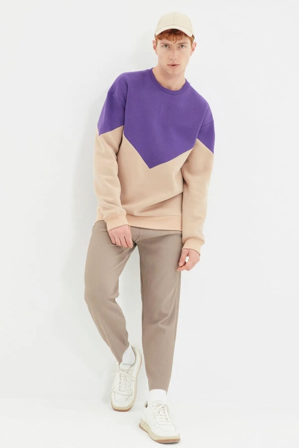 TRENDYOL MAN Kahverengi Regular/Normal Kesim Ici Polar/S?cak Tutan Sweatshirt TMNAW21SW1162 - Trendyolmilla фото 9