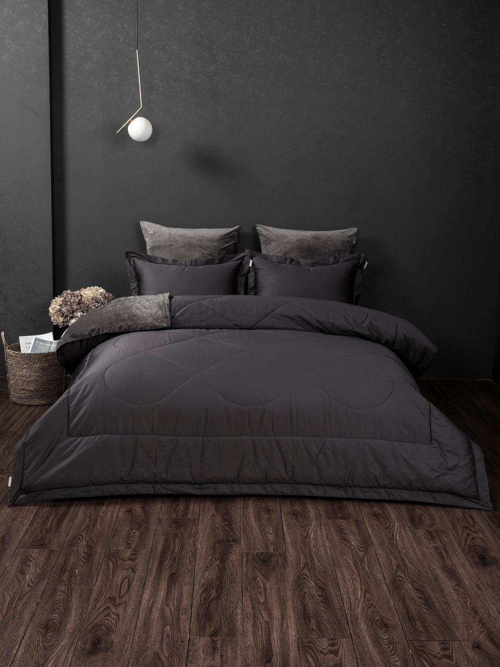 Комплект с одеялом Lindor Premium (графит) Cotton - Kazanov.a. фото 2