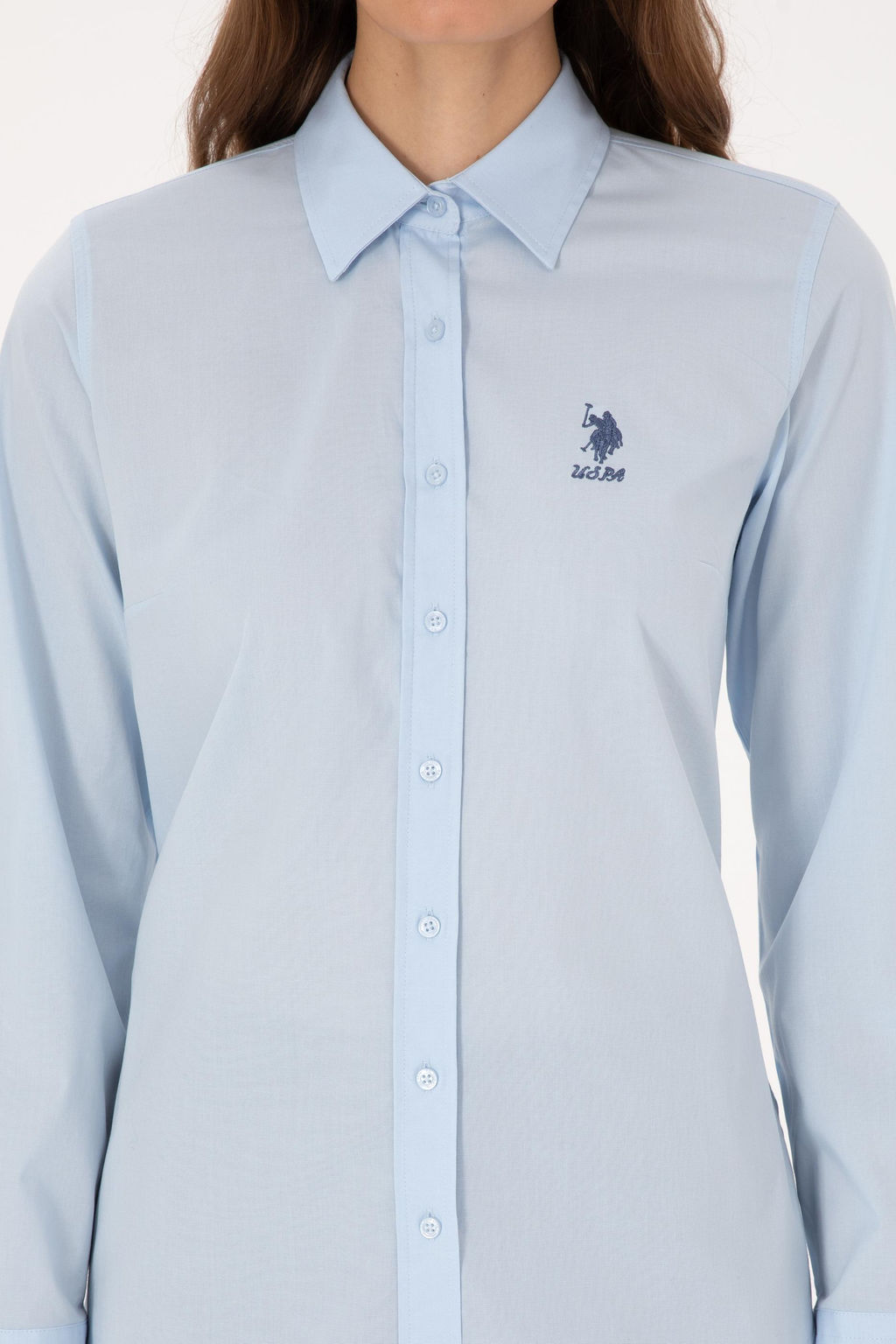 Kad_n A__k Mavi Uzun Kollu Basic G_mlek - U.s. polo assn фото 6