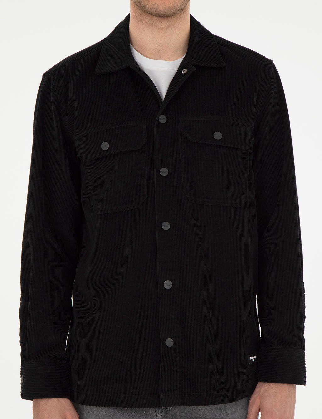 Siyah Klasik Yaka _ift Cepli Oversize G_mlek Ceket
