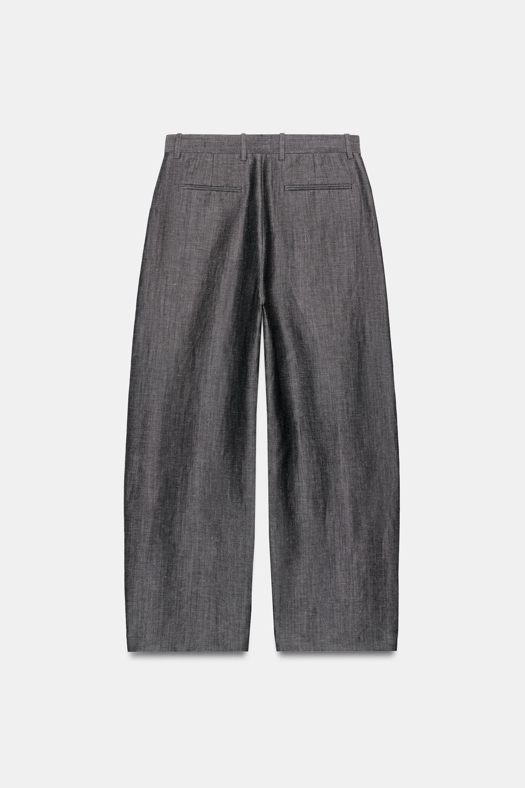 PANTAL?N ANCHO CON LINO ZW COLLECTION / Gris