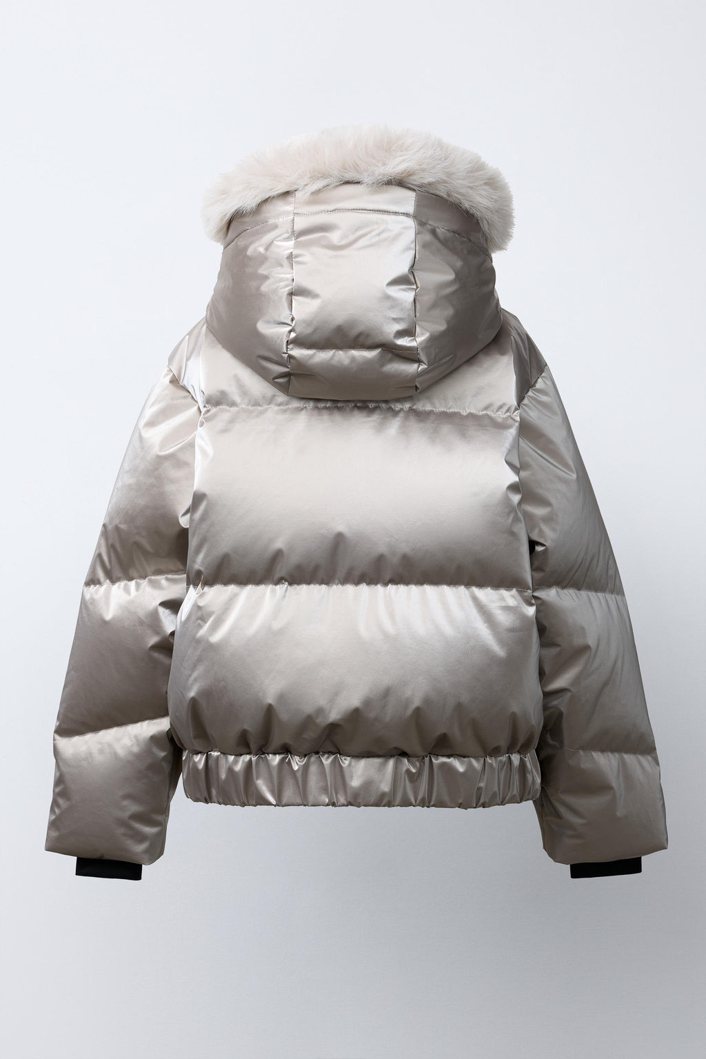 METALLIC WATER-RESISTANT AND WINDPROOF FEATHER DOWN PUFFER JACKET RECCO® SYSTEM SKI COLLECTION - Zara фото 22