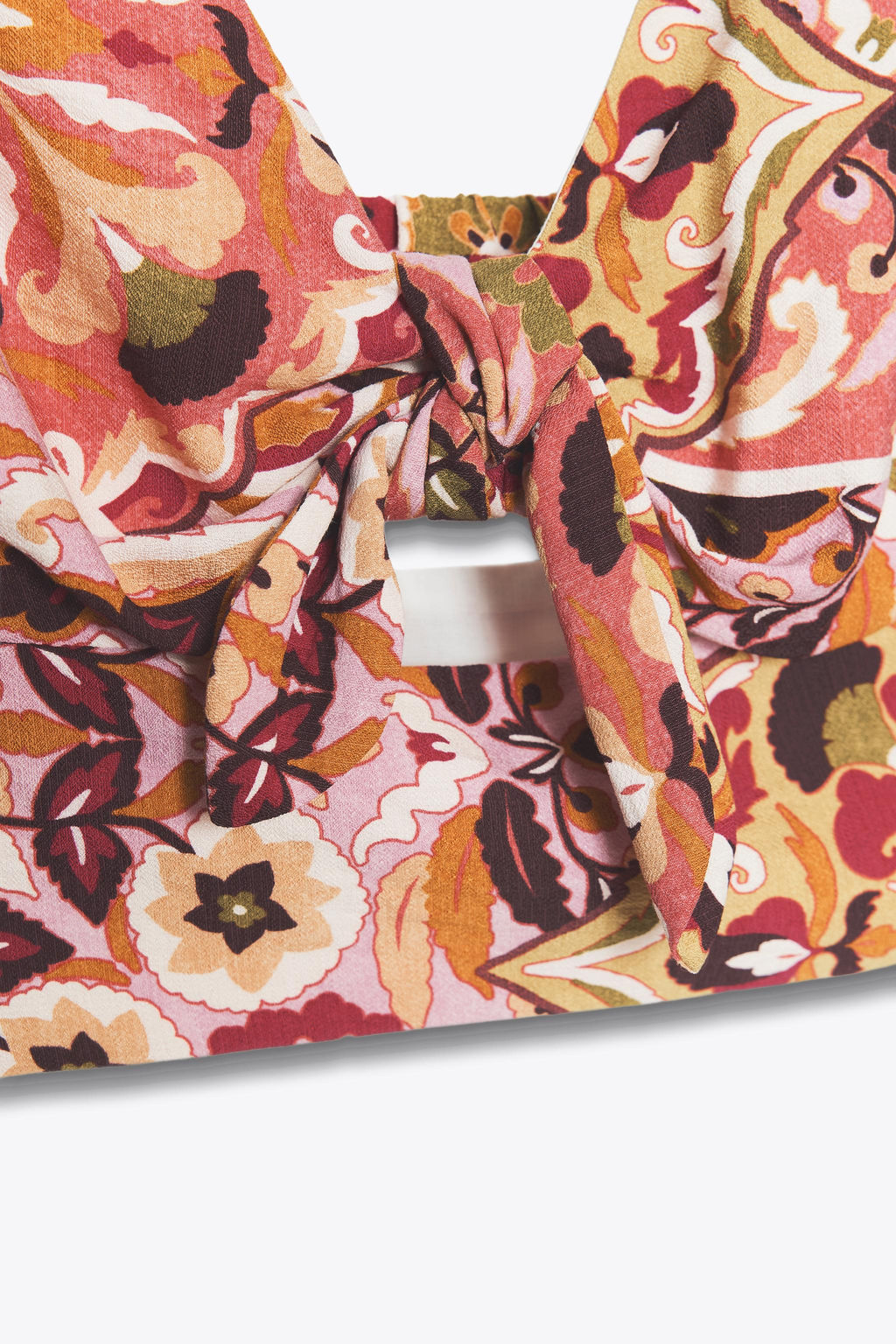 RUSTIC PRINTED KNOT TOP - Zara фото 8