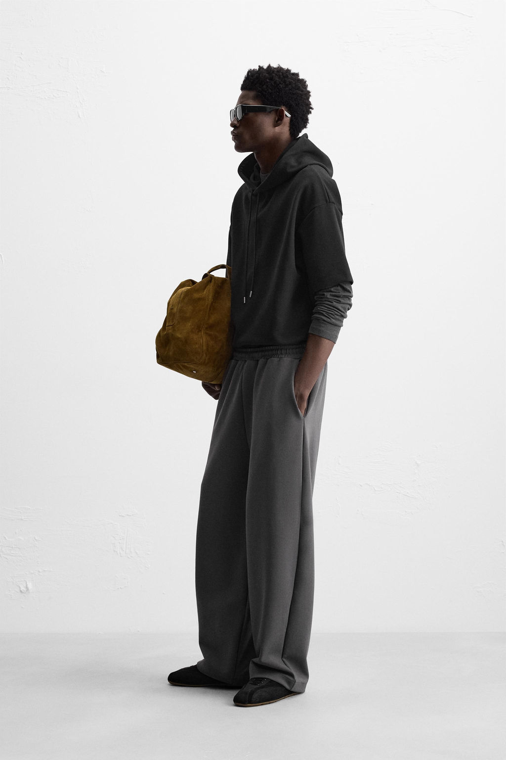 TECHNICAL WIDE-LEG JOGGER TROUSERS - Zara фото 4