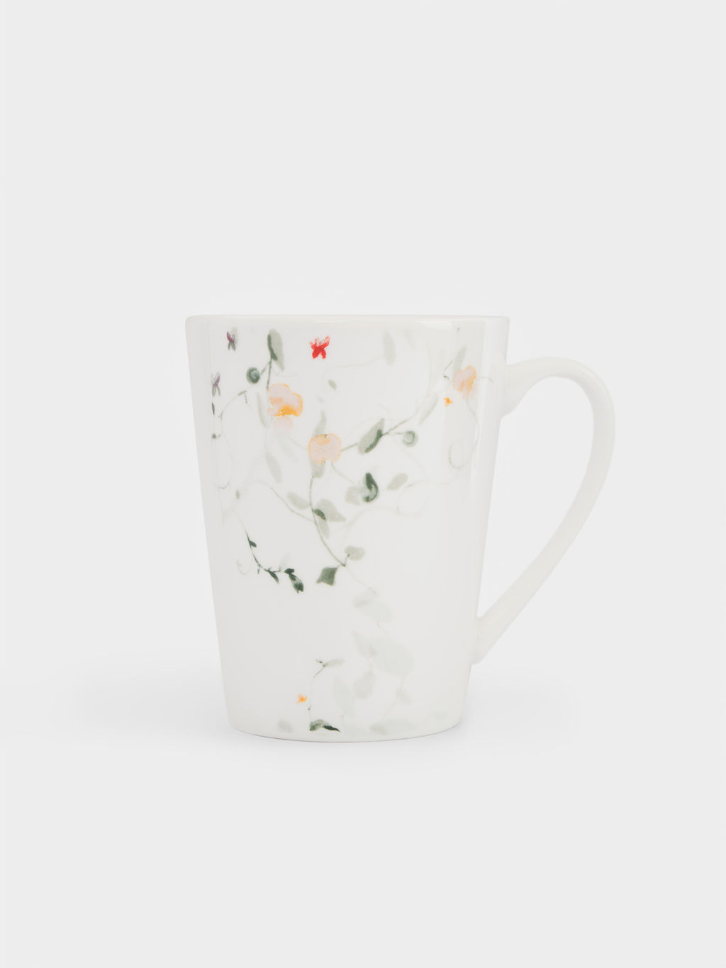 Кружка, 420 мл, фарфор N, белая, Цветы и листья, Primrose - Anna lafarg фото 4